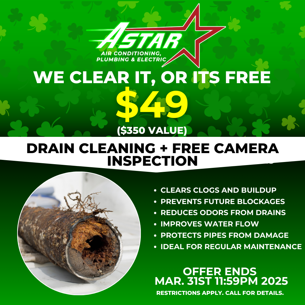 ASTAR $49 DRAIN CLEANING