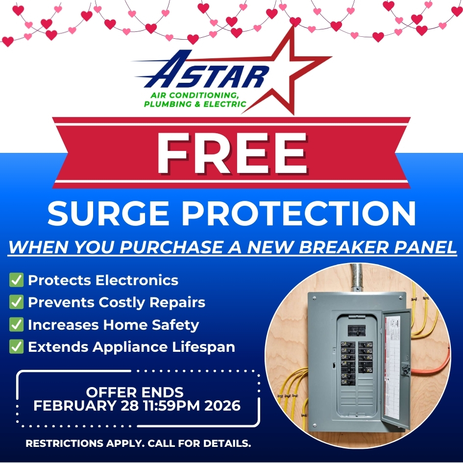 ASTAR - FREE SURGE PROTECTION WITH PURCHASE OF BREAKER PANEL
